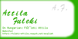 attila fuleki business card