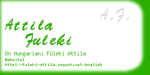attila fuleki business card